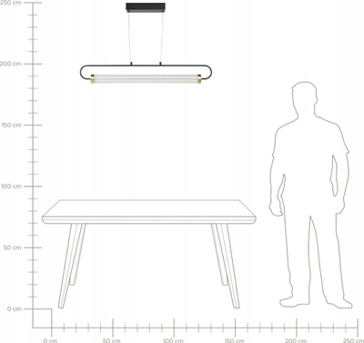 Lampë varëse LED HENRY, metal, dritë e ngrohtë 3000K, e zezë