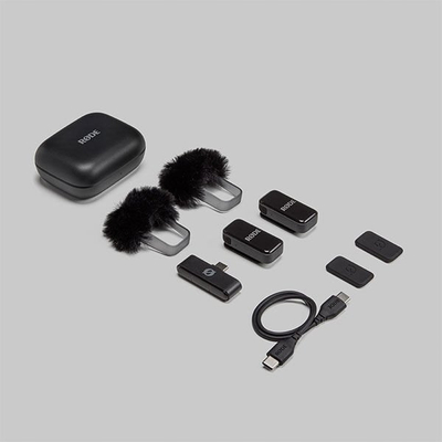 Mikrofon Rode Wireless Micro USB C, me kuti karikimi, i zi