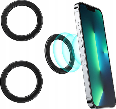Unaza magnetike telefoni Joyroom JR-Mag-M1, set 2 copë, ngjitës 3M, e zezë