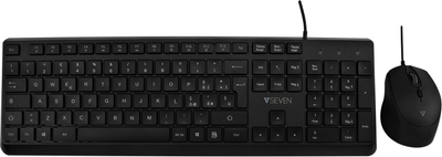 Komplet tastierë dhe mi V7 USB Pro, me kabllo, layout FR, i zi