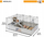 Kafaz për lepuj Ferplast Modular Cage 2, 109x72x56 cm, metal edhe plastikë, gri