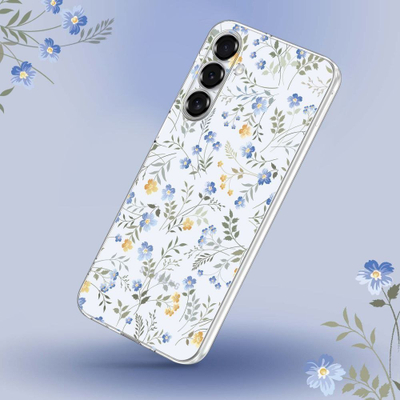 Mbulesë telefoni Tech-Protect FlexAir Spring Flowers për Samsung S25, TPU, e tejdukshme me lule