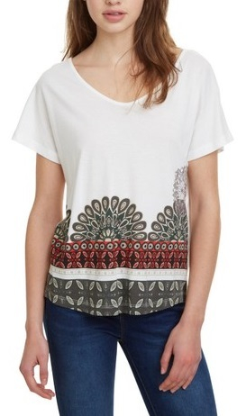 Maicë Desigual TS Uma 19SWTKA3 1000, e bardhë, XL