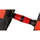 Set pesha EB Fit Dumbbells 4 në 1, 20 kg, rregullueshëm, i zi me të kuqe