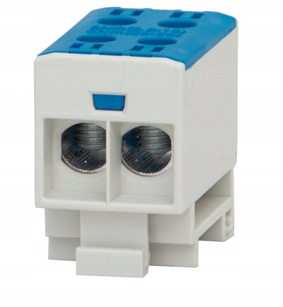 Bllok lidhës LZ in body 2x35mm², 135A, për shinë DIN, blu