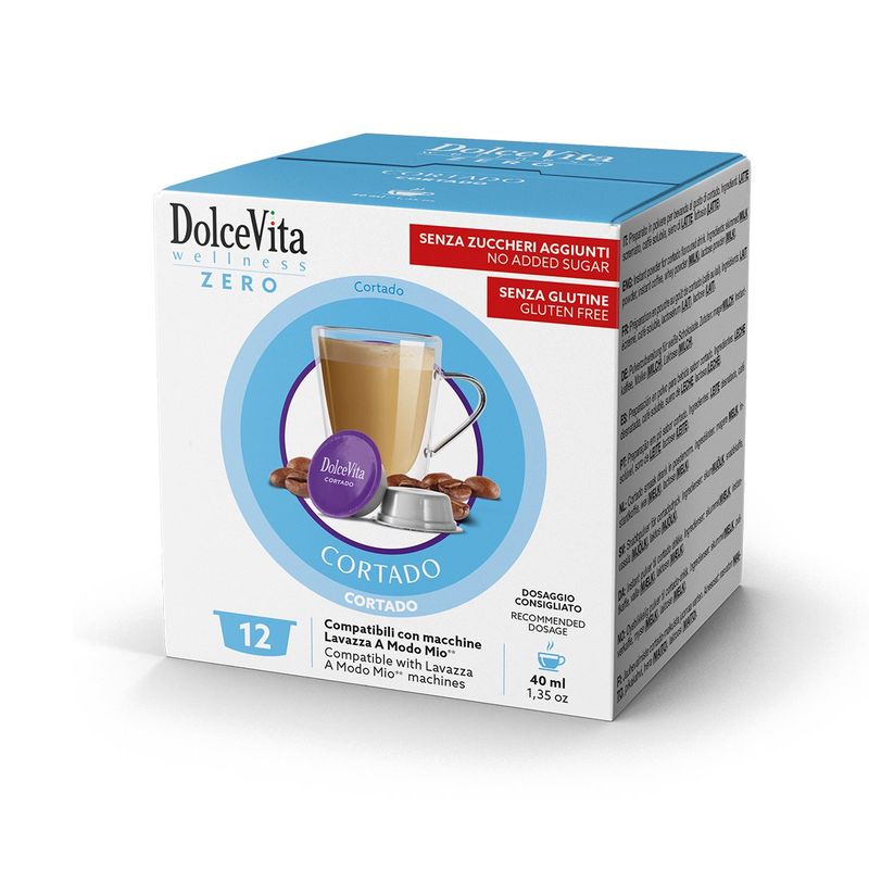 Dolce Vita Cortado, përzierje kompatibile me Lavazza A Modo Mio® (12 kapsula)