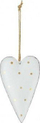 Varëse zbukurimi MFP Heart Metal Pendant, 6.5cm, metal, e bardhë