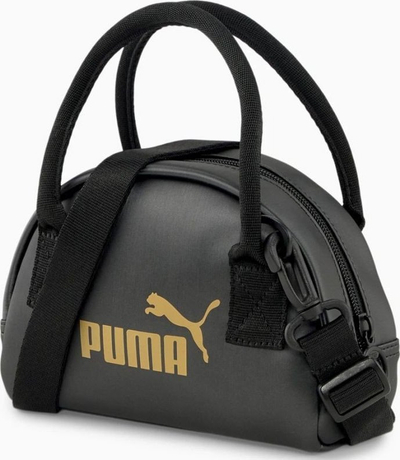 Çantë sportive Puma Core Up Mini Grip, për goca, me rrip shpatulle, e zezë