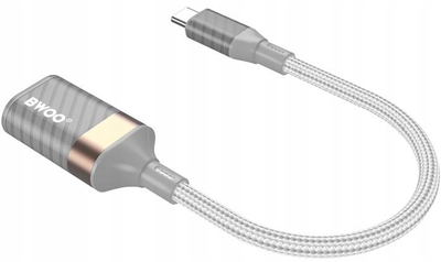 Adapter OTG Bwoo BD-BZ69, USB-C në USB-A, 0.18m, USB 3.0, gri