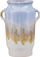 Vazo dekorative Beliani GERRHA, stoneware, 25 cm, blu e çelët