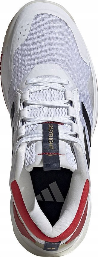 Atlete palestre Adidas Crazyflight 5 Mid Women, për goca, nr 44, të bardha me të kuqe