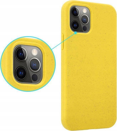 Kapak telefoni MX Eco për Samsung A53 5G, prej TPU-je që tretet vetë, me kashtë gruri, i verdhë