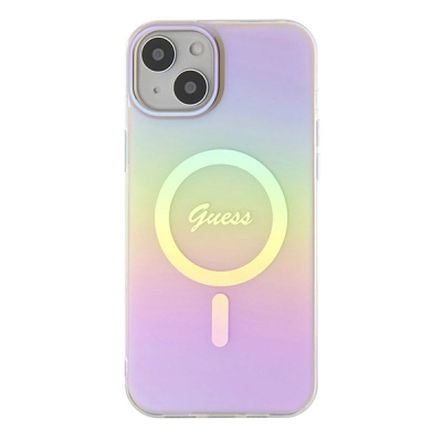 Mbrojtëse telefoni Guess GUHMP15MHITSP, për iPhone 15 Plus 6.7", MagSafe, rozë