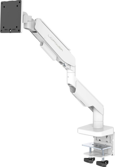 Krah monitori LC-Power LC-EQ-A49W, për deri 49", që fiksohet në tavolinë, i bardhë