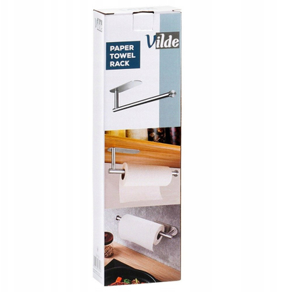 Mbajtës letre kuzhine Vilde, çelik inox, argjendtë