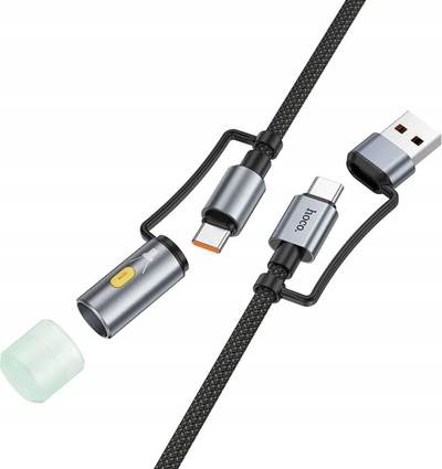 Kabllo karikimi Hoco U138, USB A në USB C, 60W 3A, 1.2m, me dritë LED