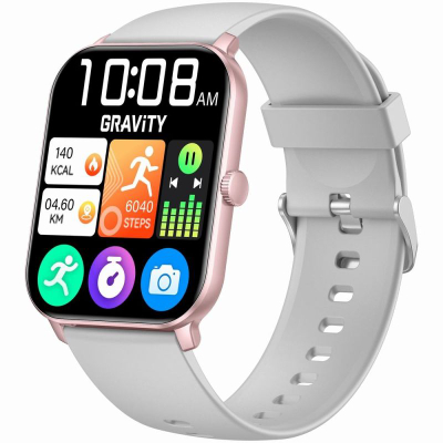 Smartwatch për goca GRAVITY GT36-2, ekran 1.85", Bluetooth, gri rose gold