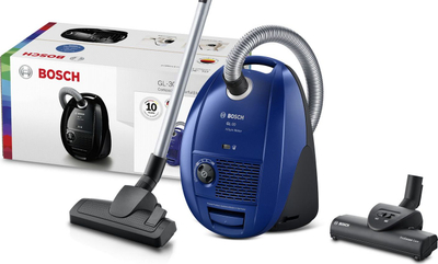 Fshesë me qese Bosch BSGL 3TURBO, turbo furçë, rreze pune 10 m, blu metalike