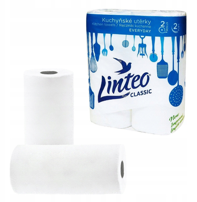 Letër kuzhine LINTEO Classic, 2 shtresa, 2x9.3 m, e bardhë