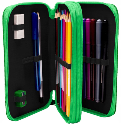 Penar Kids Licensing Minecraft Double Pencil Case, me dy ndarje, shumëngjyrësh