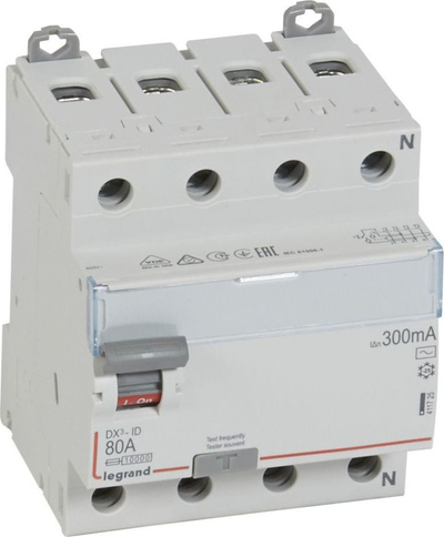 Diferencial rryme Legrand P304, 4P, 80A 300mA AC