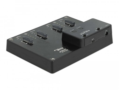 Docking stacion SSD Delock 64124, 4x M.2 NVMe, USB 3.2 Gen 2 Type C, i zi