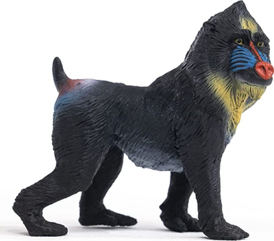Figurinë lodër Schleich Mandrill, për koleksion, shumëngjyrëshe