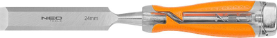 Daltë druri Neo Tools, 24 mm, çelik CrV, dorezë dykomponentëshe portokalli