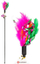 Lodër për mace Flamingo Feather Stick, 59cm, me pendë, shumëngjyrëshe