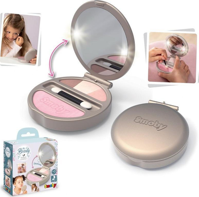 Set kozmetik për fëmijë Smoby My Beauty Compact Powder Box, me pasqyrë, me dritë, shumëngjyrësh