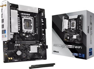 Pllakë amë ASRock H810M-X Gen5 WiFi, MATX, PCIe Gen5, e zezë
