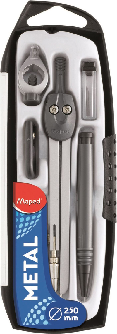 Сет компаси Maped Start, 5 парчиња, метален, со кутија