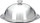 Tabaka me kupolë Excellent Houseware Bell Jar, çelik inox, 30 cm, argjendi