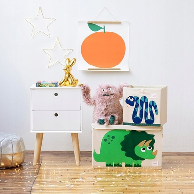 Kuti lodrash 3 Sprouts Toy Chest, palosëse, dinosaur, bezhë