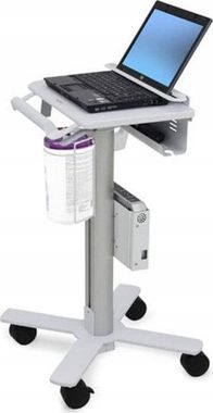 Karrocë për laptop Ergotron StyleView SV10, rregullim lartësie, alumin dhe e bardhë