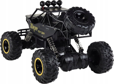 Makinë lodër me telekomandë R/C Leantoys Rock Crawler, 4x4, shkalla 1:12, 2.4GHz, e zezë