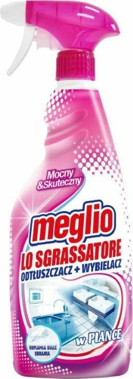 Пенест средство за чистење со избелувач Meglio Degreaser Bleach Foam, 750 ml, за маснотии и дамки, розово