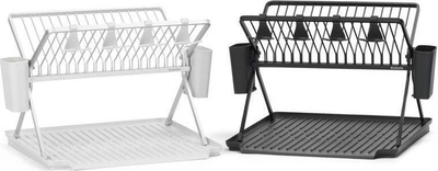 Tharëse enësh e palosshme Brabantia Folding Dish Rack Large, plastike, gri e errët