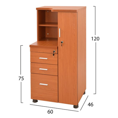 Dollap zyre Professional HM2052.03R, 60x46x120 cm, melaminë, ngjyrë qershie
