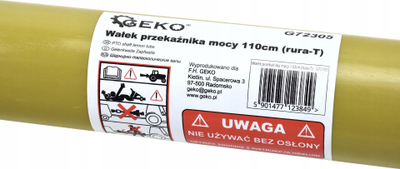 Boshte transmetimi Geko G72305, 110 cm, 25–45 HP, i verdhë