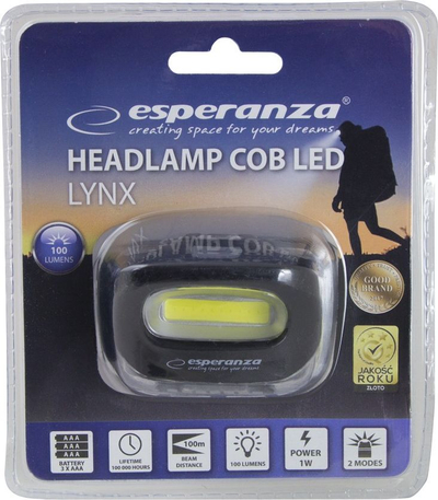 Fener koke Esperanza Lynx, 100 lm, COB LED, i zi