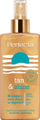 Spraj bronzues trupi Perfecta Sunny Tan & Shine, me grimca perlash, 150ml, ngjyrë e artë