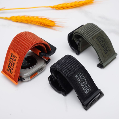 Rrip ore Tech‑Protect Scout për Apple Watch 42mm, najlon sportiv, ngjyrë jeshile ushtarake