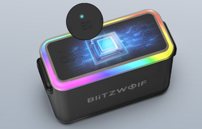 Altaparlant Bluetooth BlitzWolf, portativ, me drita RGB, IPX5, i zi
