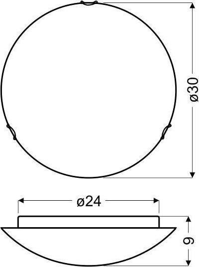 Plafon tavanor Candellux Letycja 13-07516, E27, diametër 30cm, i bardhë