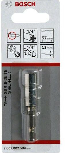 Mbajtës magnetik për bite Bosch Professional 57mm, shank 1/4", çelik