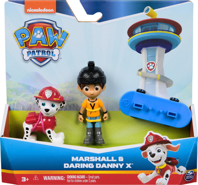 Set figurina Paw Patrol Marshall dhe Daring Danny X, me skateboard, për kalamaj 3+