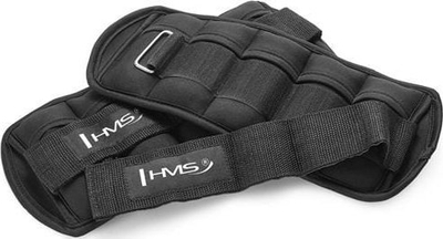 Pesha për kyçe HMS Adjustable, 2x2.5 kg, neopren, e zezë