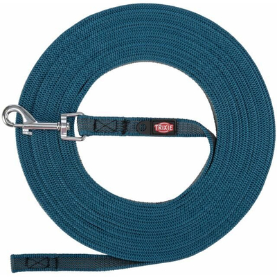 Litar qeni Trixie Drag Line, 5 m, gome kundër rrëshqitjes, blu petrol S/M