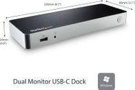 Dok stacioni StarTech MST30C2HHPD, USB C, Dual Monitor, i zi argjendtë